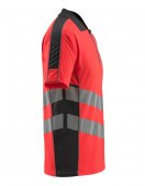 Tricou polo cu fermoar rosu reflectorizant - antracit inchis
