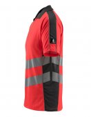 Tricou polo cu fermoar rosu reflectorizant - antracit inchis