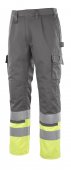 Pantaloni reflectorizanti de lucru antracit galben 