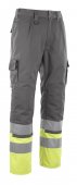 Pantaloni reflectorizanti de lucru antracit galben 