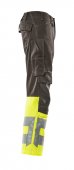 Pantaloni reflectorizanti de lucru antracit inchis galben 