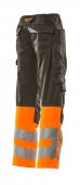 Pantaloni reflectorizanti de lucru antracit inchis portocaliu