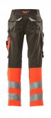 Pantaloni reflectorizanti de lucru antracit inchis rosu