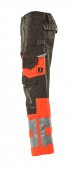 Pantaloni reflectorizanti de lucru antracit inchis rosu