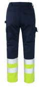 Pantaloni reflectorizanti de lucru bleumarin galben 