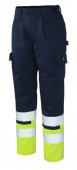 Pantaloni reflectorizanti de lucru bleumarin galben 