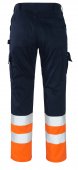 Pantaloni reflectorizanti de lucru bleumarin portocaliu 