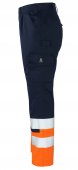 Pantaloni reflectorizanti de lucru bleumarin portocaliu 