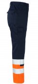 Pantaloni reflectorizanti de lucru bleumarin portocaliu 