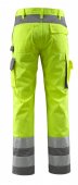 Pantaloni reflectorizanti de lucru galben antracit