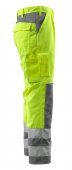 Pantaloni reflectorizanti de lucru galben antracit