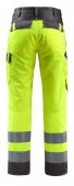 Pantaloni reflectorizanti de lucru galben antracit inchis