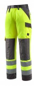 Pantaloni reflectorizanti de lucru galben antracit inchis