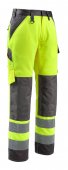 Pantaloni reflectorizanti de lucru galben antracit inchis