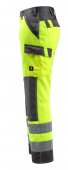 Pantaloni reflectorizanti de lucru galben antracit inchis