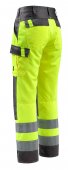 Pantaloni reflectorizanti de lucru galben antracit inchis
