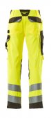 Pantaloni reflectorizanti de lucru galben antracit inchis