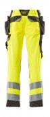Pantaloni reflectorizanti de lucru galben antracit inchis