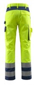 Pantaloni reflectorizanti de lucru galben bleumarin