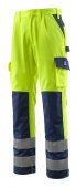 Pantaloni reflectorizanti de lucru galben bleumarin
