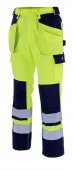 Pantaloni reflectorizanti de lucru galben bleumarin