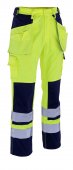 Pantaloni reflectorizanti de lucru galben bleumarin