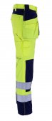 Pantaloni reflectorizanti de lucru galben bleumarin