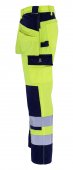 Pantaloni reflectorizanti de lucru galben bleumarin