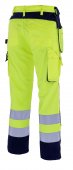 Pantaloni reflectorizanti de lucru galben bleumarin