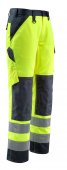 Pantaloni reflectorizanti de lucru galben bleumarin inchis