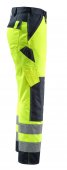 Pantaloni reflectorizanti de lucru galben bleumarin inchis