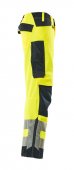 Pantaloni reflectorizanti de lucru galben bleumarin inchis