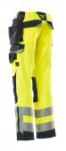 Pantaloni reflectorizanti de lucru galben bleumarin inchis