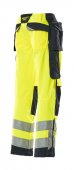 Pantaloni reflectorizanti de lucru galben bleumarin inchis