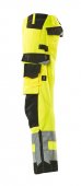 Pantaloni reflectorizanti de lucru galben negru