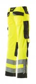 Pantaloni reflectorizanti de lucru galben negru