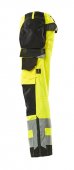 Pantaloni reflectorizanti de lucru galben negru