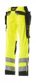 Pantaloni reflectorizanti de lucru galben negru