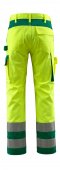 Pantaloni reflectorizanti de lucru galben verde