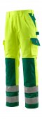 Pantaloni reflectorizanti de lucru galben verde