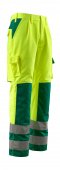 Pantaloni reflectorizanti de lucru galben verde