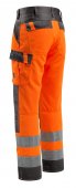 Pantaloni reflectorizanti de lucru portocaliu antracit inchis