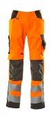 Pantaloni reflectorizanti de lucru portocaliu antracit inchis