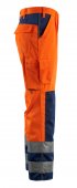 Pantaloni reflectorizanti de lucru portocaliu bleumarin