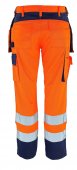 Pantaloni reflectorizanti de lucru portocaliu bleumarin