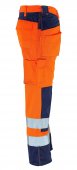 Pantaloni reflectorizanti de lucru portocaliu bleumarin