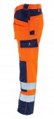 Pantaloni reflectorizanti de lucru portocaliu bleumarin