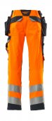 Pantaloni reflectorizanti de lucru portocaliu bleumarin inchis