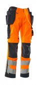 Pantaloni reflectorizanti de lucru portocaliu bleumarin inchis