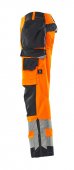 Pantaloni reflectorizanti de lucru portocaliu bleumarin inchis